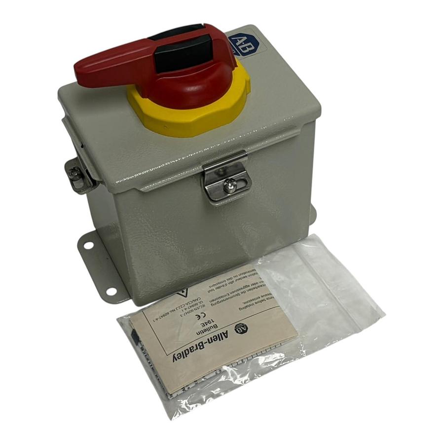 Used Allen Bradley 194E-FA20E-P11 /B Enclosed IEC Load Switch 3-Pole 25A 600V New