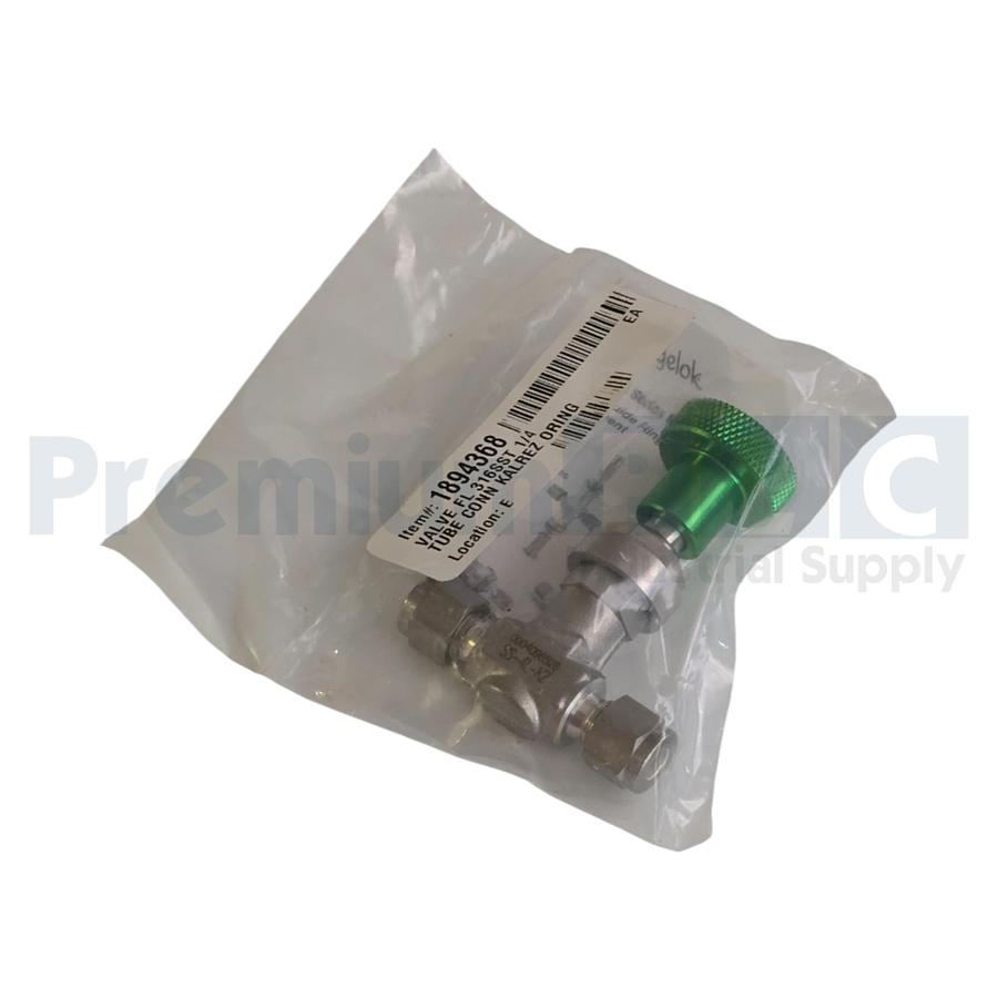 Used SWAGELOK SS-4L-KZ STAINLESS STEEL HIGH FLOW METERING VALVE 1/4" TUBE CONN. NEW
