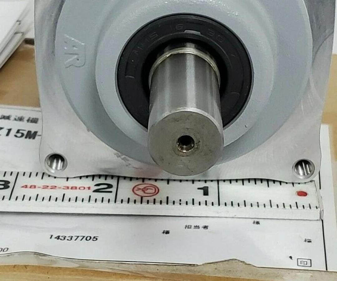 Used NIB NISSEI CORP. GTR-AR AGCZ15M-12M100S1 GEAR MOTOR MFG. NO. 82226968001, 12:1