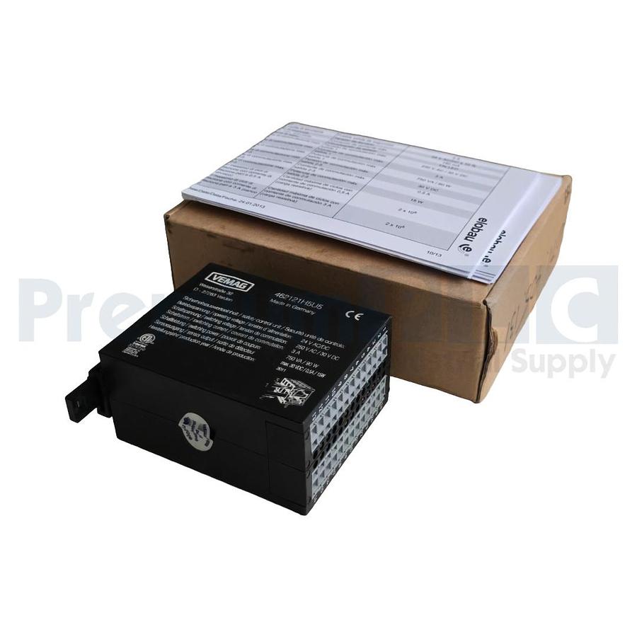 NEW VEMAG / ELOBAU 462121H5U5 / 46212 SAFETY CONTROL RELAY 24V AC/DC NSMP