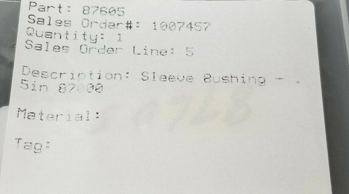Used NEW BAUMANN 87605 BUSHING SLEEVE 5in 87000