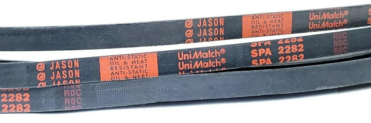 Used LOT OF 5 NEW JASON SPA 2282 UNIMATCH V-BELTS SPA2282