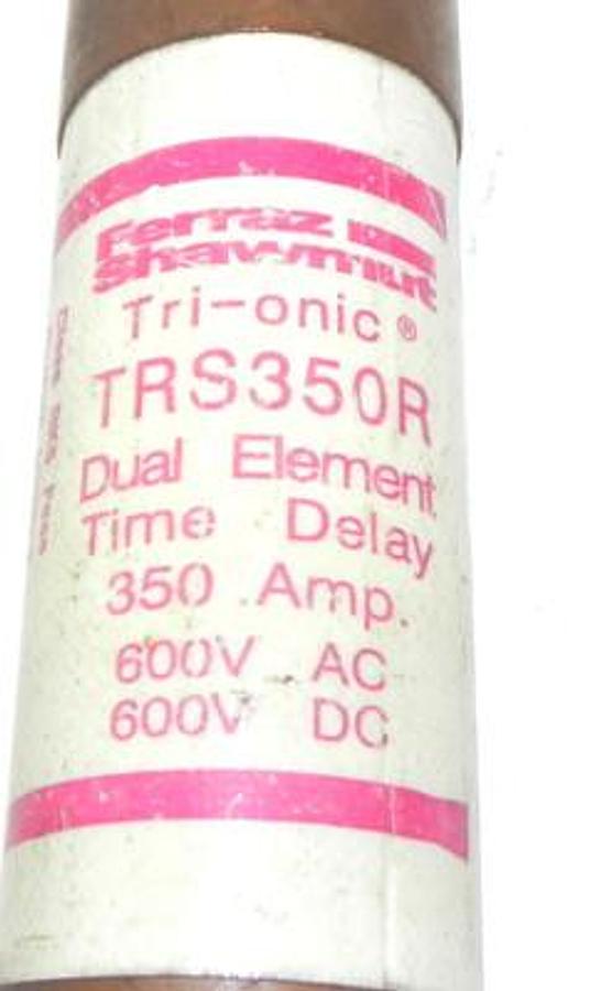 Used FERRAZ SHAWMUT TRS350R DUAL ELEMENT TIME DELAY FUSE 350AMP