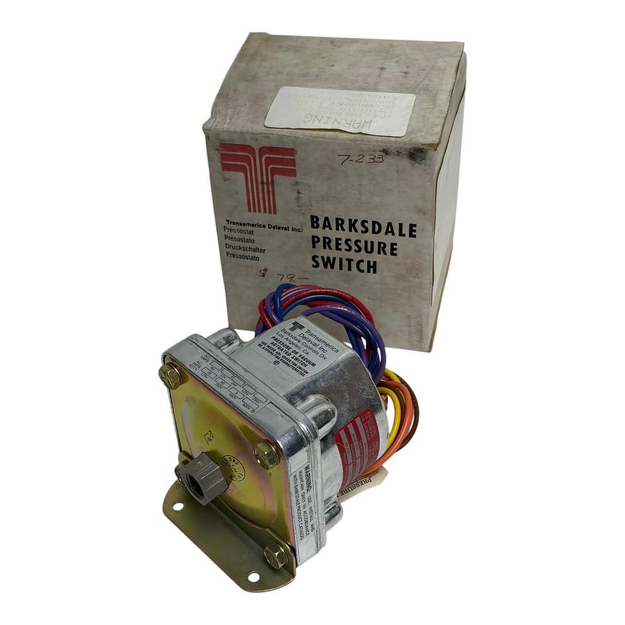 Used Barksdale DeLaval D2H-H18SS Dual Pressure Switch .4-18 PSI 60 PSI Boxed New