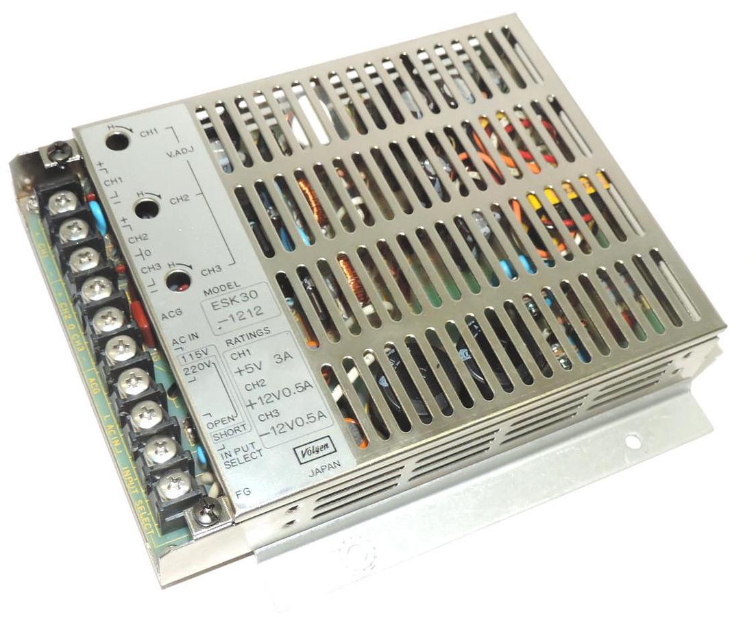 Used VOLGEN ESK30-1212, 3-CHANNEL POWER SUPPLY 0500084D K, SNT-T8V