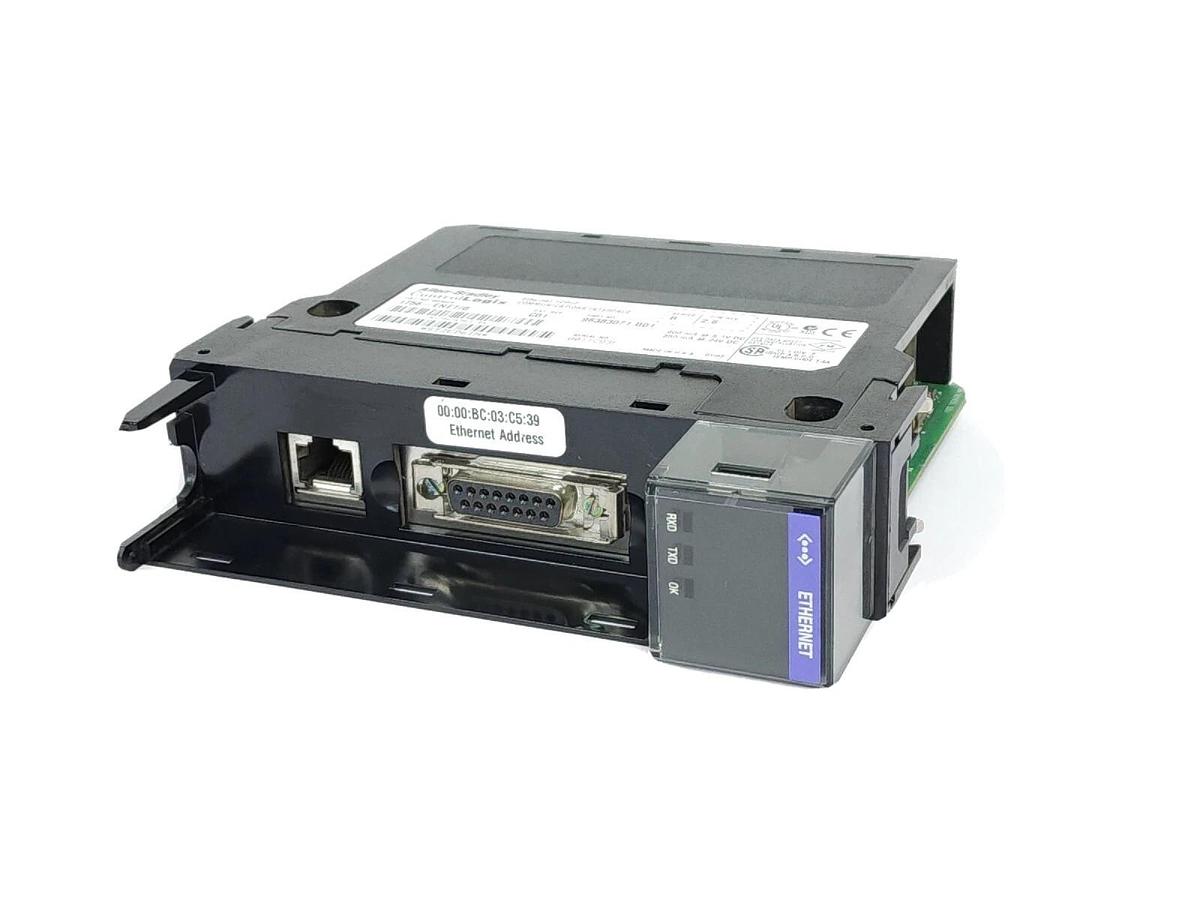 Used ALLEN BRADLEY 1756-ENET/B CAT. REV. C01 CONTROLLOGIX COMMUNICATIONS MODULE