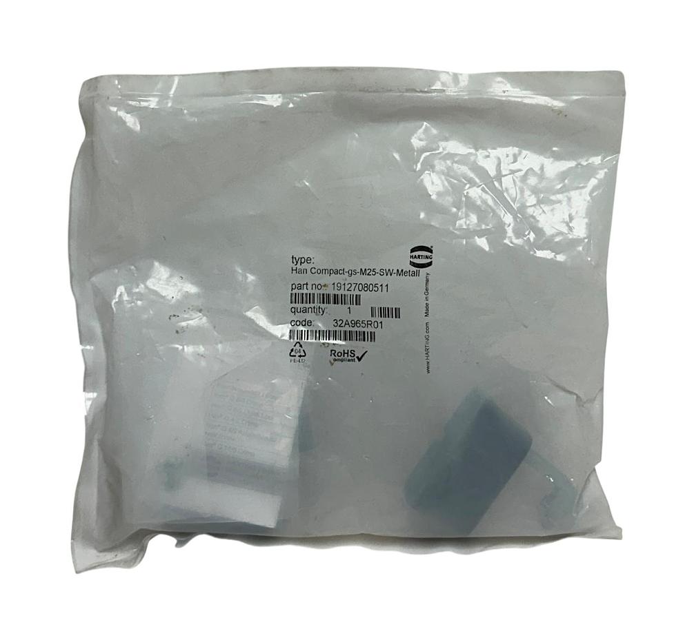 3 HARTING 19127080511 / HAN COMPACT GS M25 SW METAL HOODS FOR CABLE GLANDS NSFS