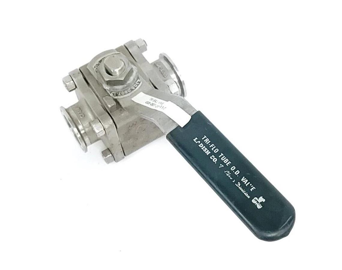 Used NEW LADISH 4308-0807-15 BALL VALVE 1-1/2'' 316SS 4308-0807 4308080715