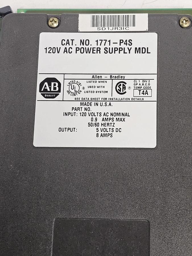 NEW ALLEN BRADLEY 1771-P4S 120V AC POWER SUPPLY MODULE 1771P4S