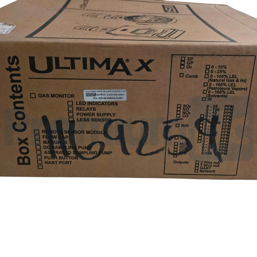 Used MSA Ultimax XE Gas Monitor A-ULTIMAX-XP-E-14-U-3-D-1-0-0-0-0-1-0-0 w/o Sensor