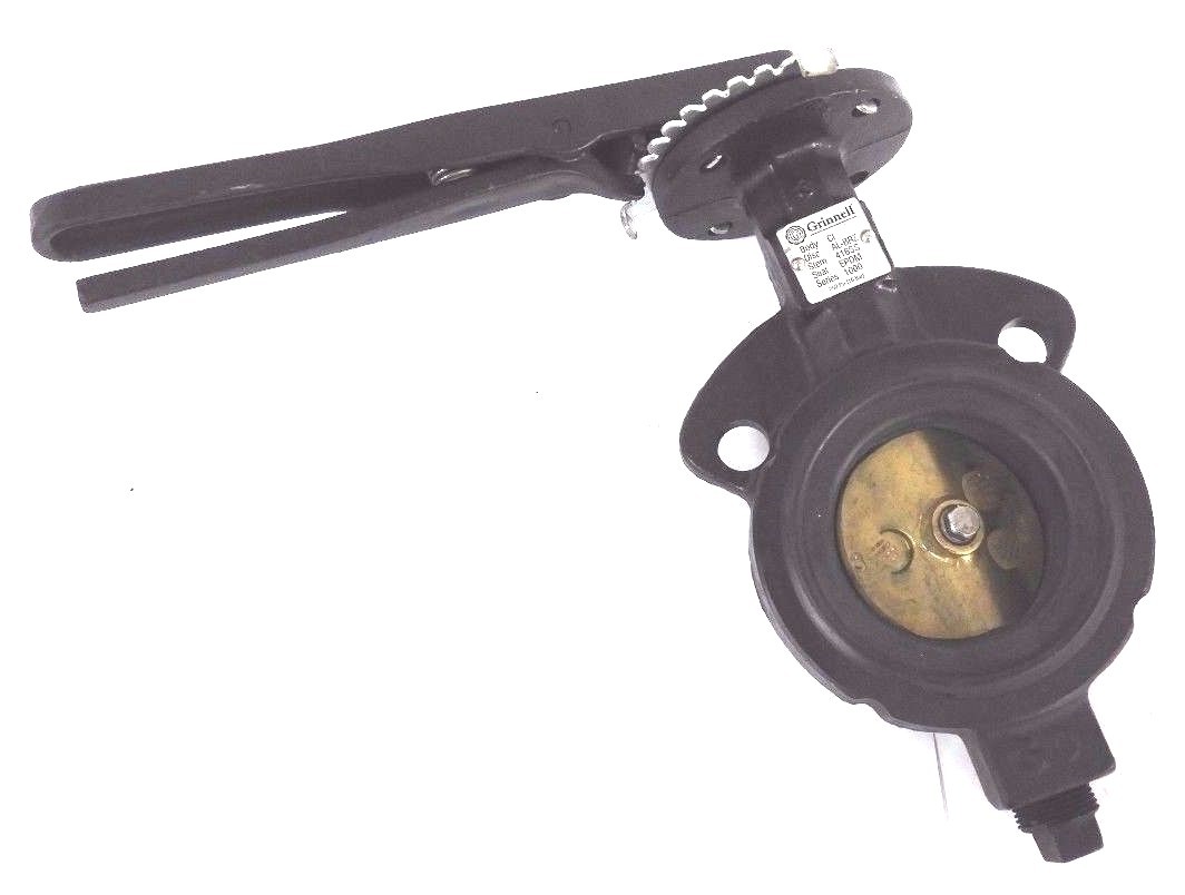 Used NEW GRINNELL AL-BRZ BUTTERFLY VALVE 3" CI BODY, 416SS STEM, SERIES 1000
