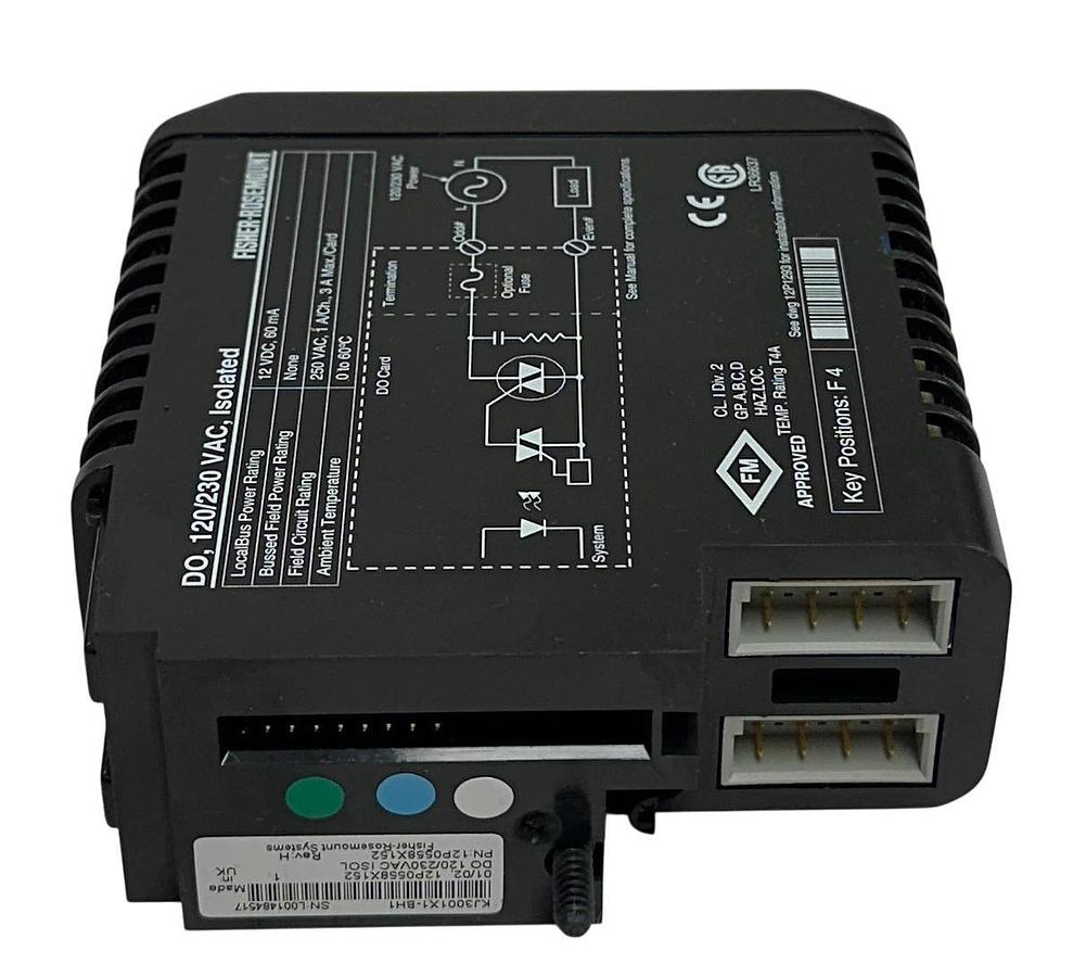 Used ROSEMOUNT DeltaV KJ3001X1-BH1 / 12P0558X152 DISCRETE OUTPUT MODULE 120/230V USNP