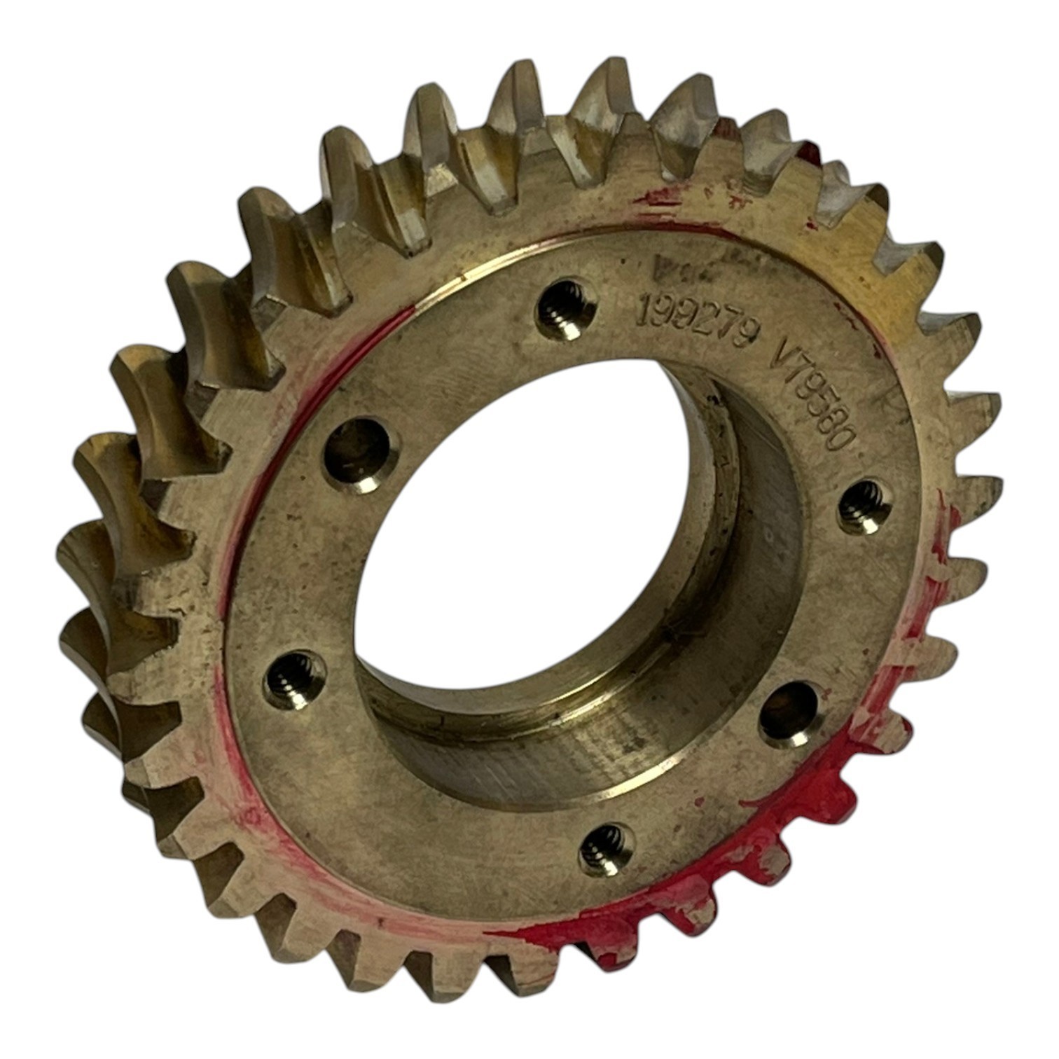 Used New Surplus Brass Helical Spur Gear V75980 199279 Industrial Replacement