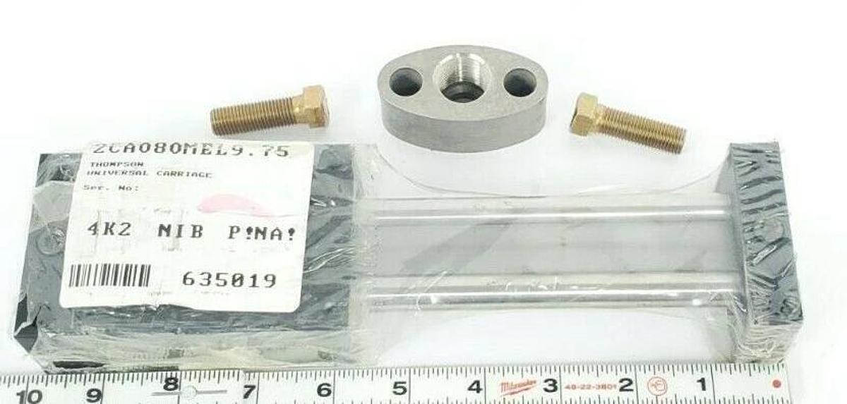 Used NIB THOMSON INDUSTRIES STF132M-SIH-0A FLOWMETER W/ 2CA08OMEL9.75 CARRIAGE