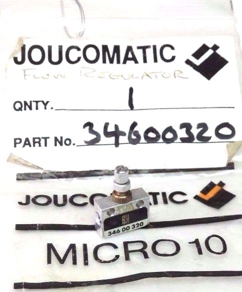 Used NEW JOUCOMATIC 34600320 FLOW REGULATOR 346 00 320