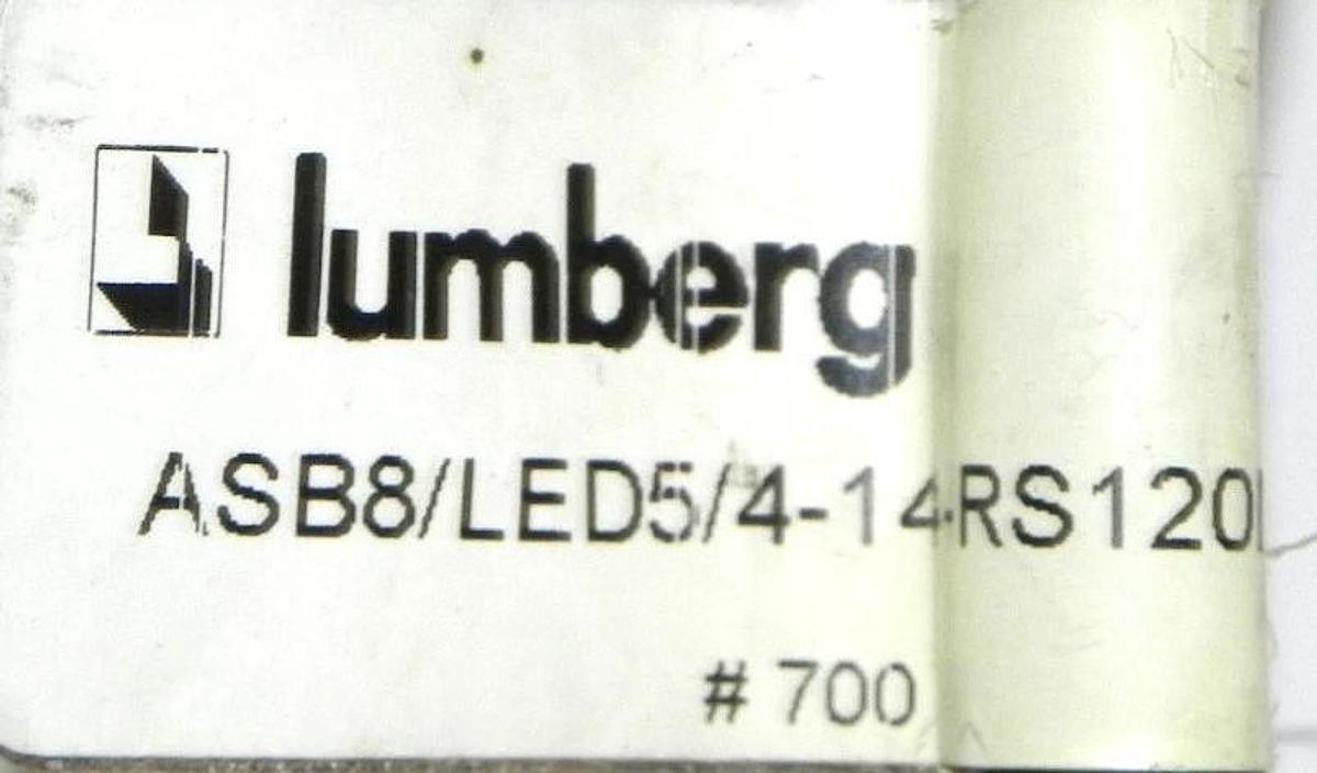 Used LUMBERG ASB 8/LED 5/4-14/RS120M DISTRIBUTION BOX MICRO 8PORT