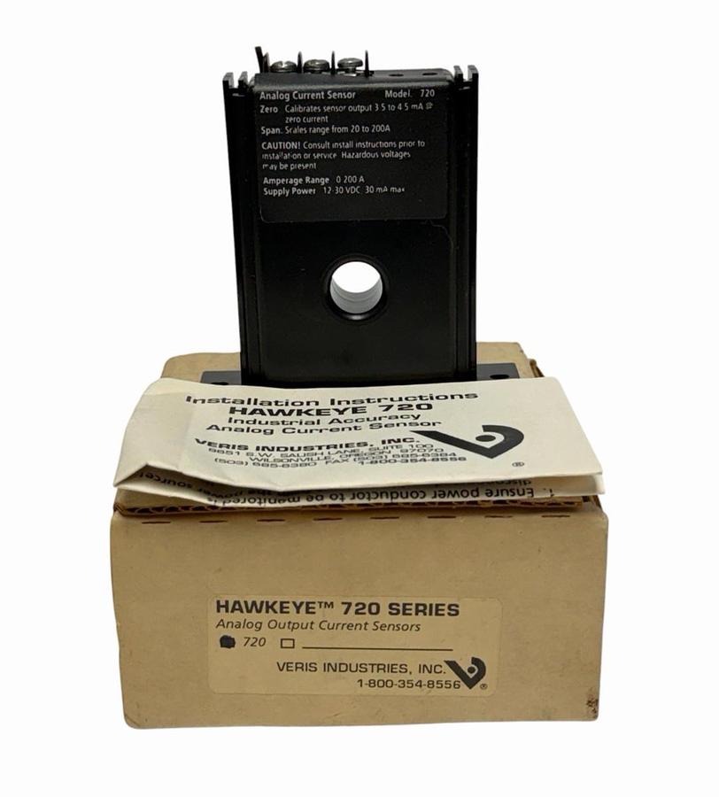 Used NIB VERIS INDUSTIRES HAWKEYE 720 ANALOG CURRENT SENSOR