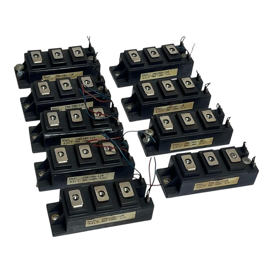 Used Lot of 9 Fuji Electric 2MBI50N-120 IGBT Transistor Modules 50A 1200V