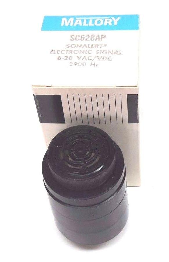 LOT OF 2 NIB MALLORY SC628AP SONALERT ELECTRONIC SIGNAL 6-28 VAC/VDC, 2900 HZ