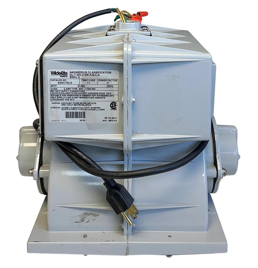 Used WIDELITE EGM175C-6 / EGM175C6 FLOOD LIGHT T1 H POWER FACTOR 347V 0.66A 60Hz USNP