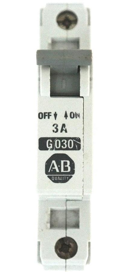 Used ALLEN BRADLEY 1492-CB1-G-030 ENERGY LIMITING MINIATURE CIRCUIT BREAKER SER. B