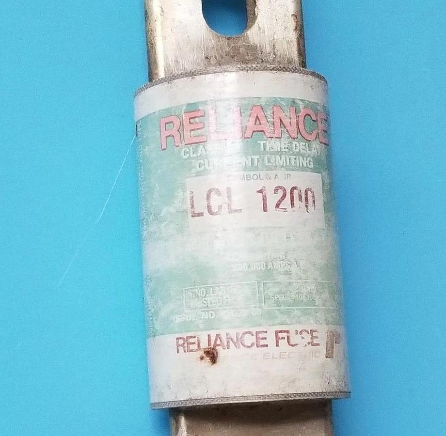Used RELIANCE ELECTRIC LCL-1200 TIME DELAY FUSE 600V, 1200A, LCL1200