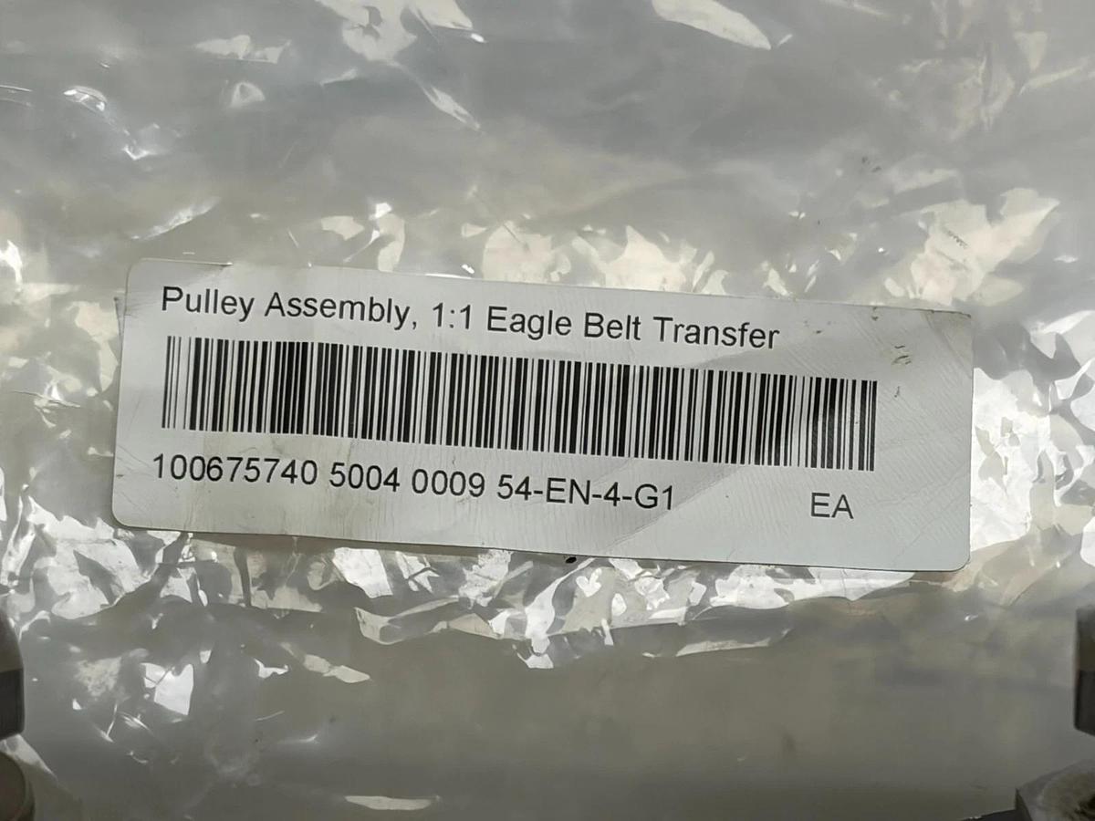 Lot of 2 Eagle Belt Transfer Pulley Assembly 1:1 V-Belt Idler with Grease Zerk