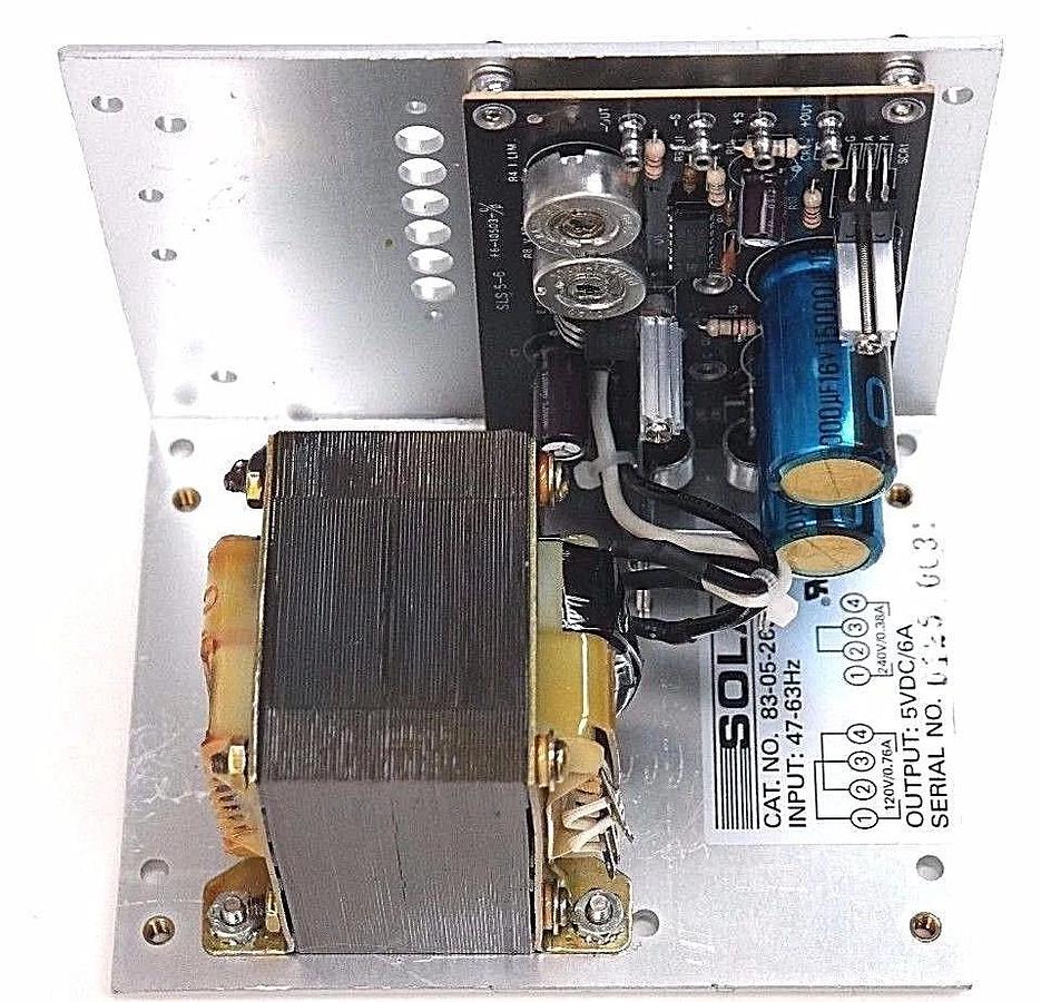 NEW SOLA 83-05-260-03 POWER SUPPLY 47-63HZ, 5VDC/6A, 830526003