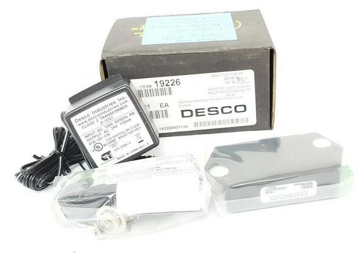 Used NIB DESCO 19226 MONITOR, CONTINUOUS MULTI-MOUNT 120V AUTO-JACK