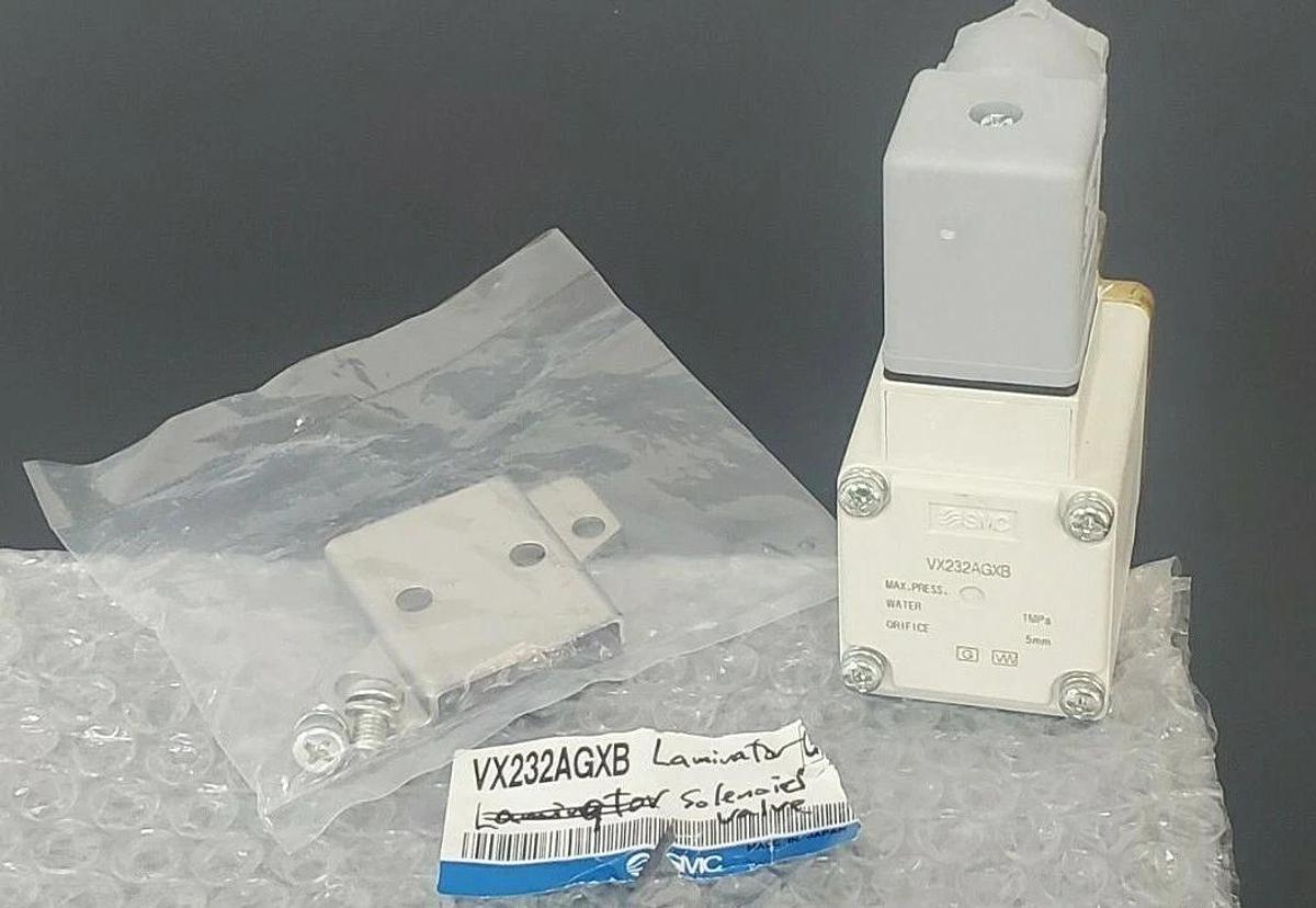 Used NEW SMC VX232AGXB DIRECT OPERATED 2 PORT VALVE (N.C.) DC24V 10.5W, 1MPa, 5mm