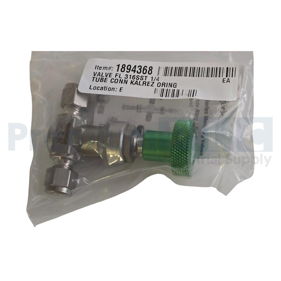 Used SWAGELOK SS-4L-KZ STAINLESS STEEL HIGH FLOW METERING VALVE 1/4" TUBE CONN. NEW