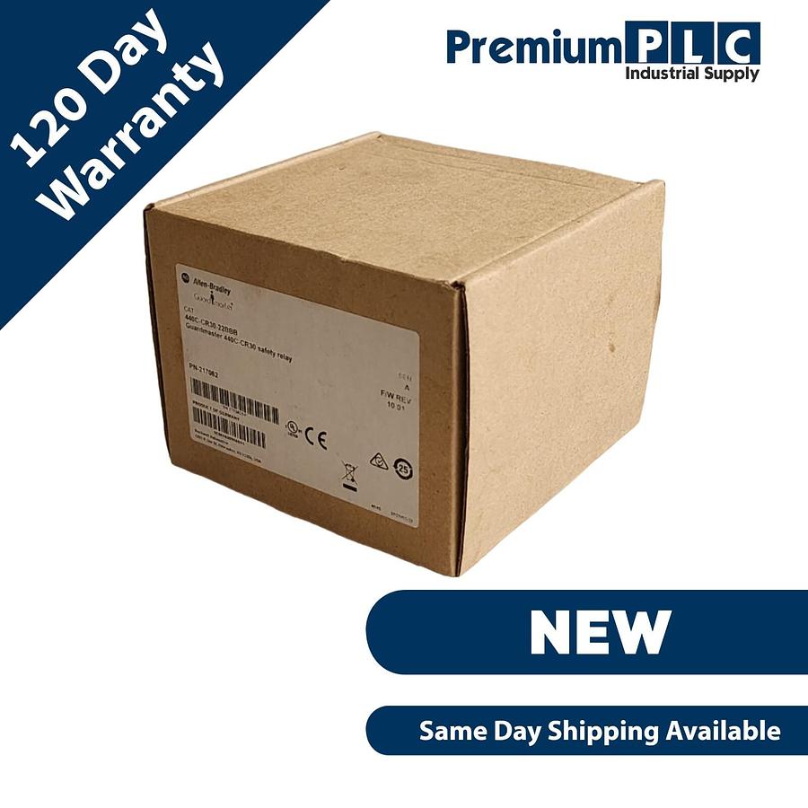 Used NEW ALLEN BRADLEY 440C-CR30-22BBB /A GUARDMASTER CR30 SAFETY RELAY F/W 10.01