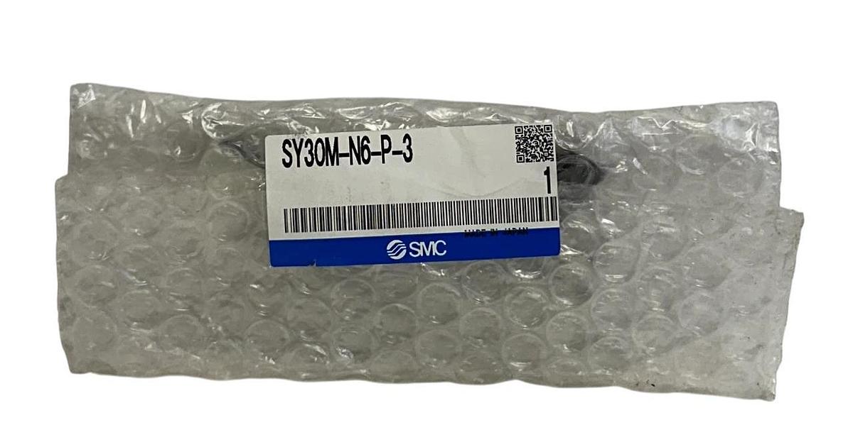 SMC SY30M-N6-P-3 / SY30MN6P3 PNEUMATIC PRESSURE REGULATOR W/ GAUGE 3POS NSMP