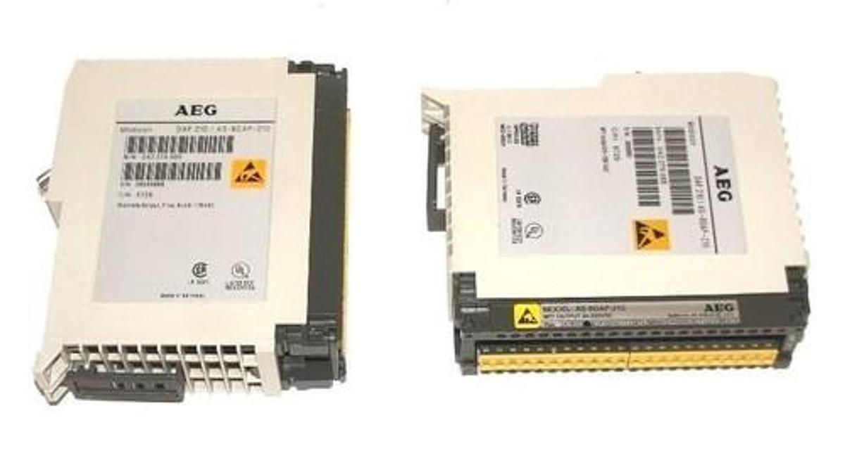 Used LOT OF 2 GOULD MODICON AS-BDAP-210 ISOLATED OUTPUT MODULES, 8 POINT, 230 VAC