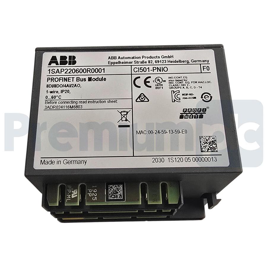 ABB CI501-PNIO | 1SAP220600R0001 AC500/S500 PROFINET Bus Module 8DI/8DO/4AI/2AO