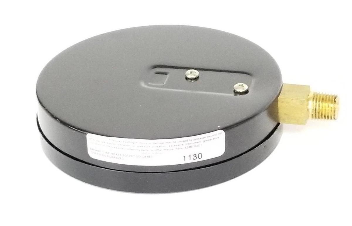Used NIB ASHCROFT 45W1000 H 02L 100# PRESSURE GAUGE 4-1/2", 0-100PSI, 1/4" NPT