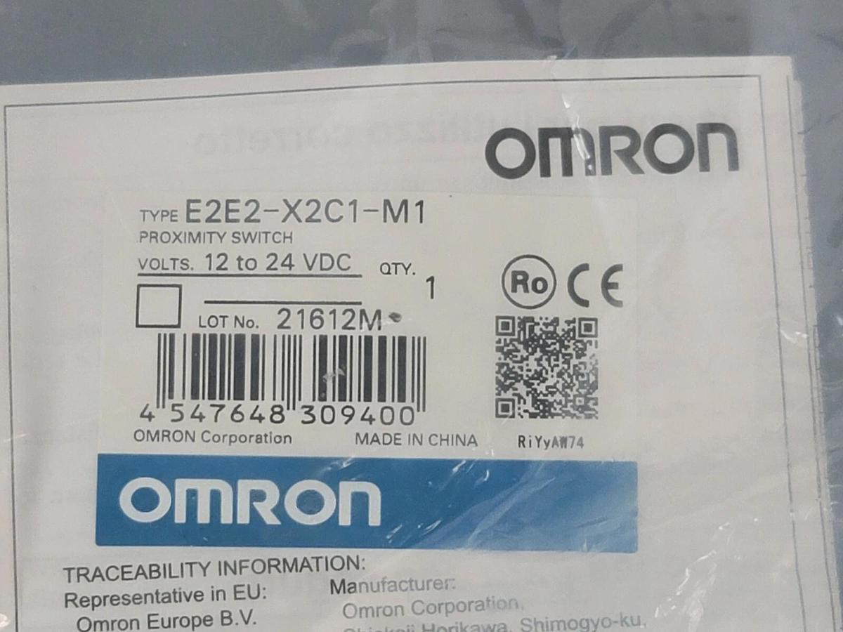 Used NEW OMRON E2E2-X2C1-M1 PROXIMITY SWITCH E2E2X2C1M1, 12 TO 24VDC, 2MM