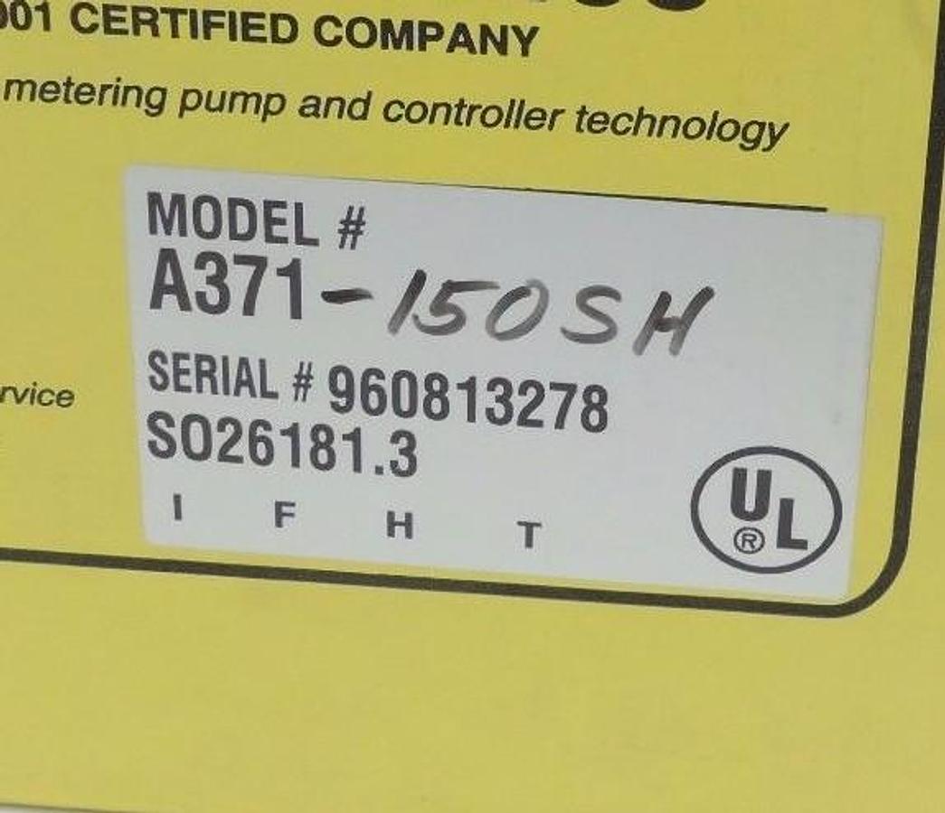 NIB LMI MILTON ROY A371-150SH METERING PUMP 115VAC, 1.40A, 0.42GPH, A371150SH