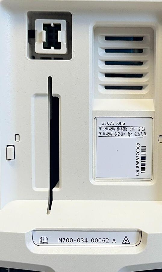 Used CONTROL TECHNIQUES M700-03400062A10101AB100 Unidrive M EtherNet 3.0/5.0HP NSMP