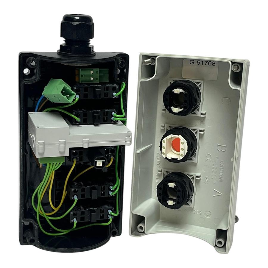 Used Siemens SIRIUS 3SF5813-0AZ AS-Interface 3-Button Control Station Enclosure AS-i