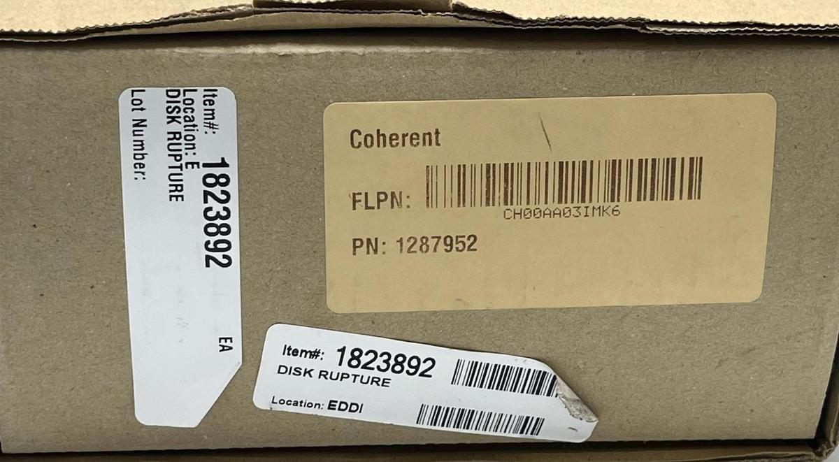 Used Coherent 1287952 Switch / Connection Kit for Rupture Disk LSX 540C VYPER SERIES