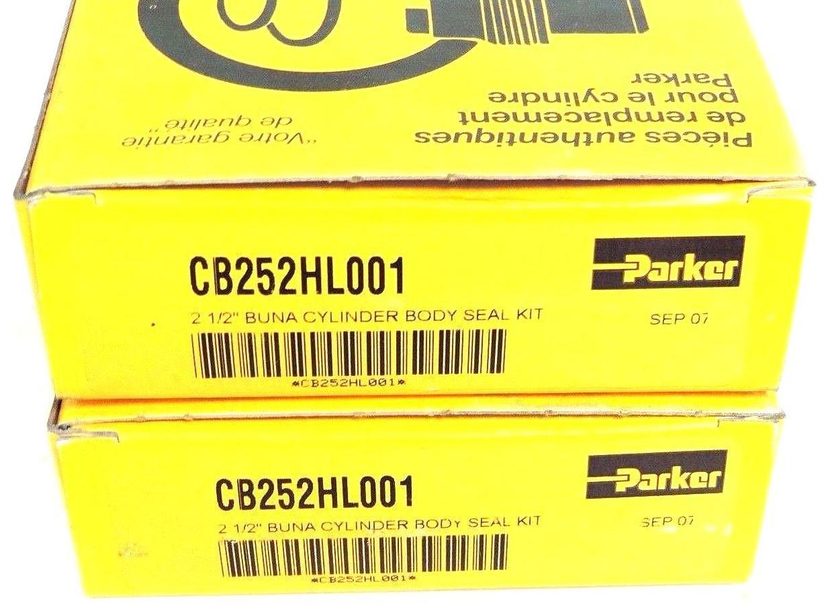 Used 2 NIB PARKER CB252HL001 2-1/2'' BUNA CYLINDER BODY KITS