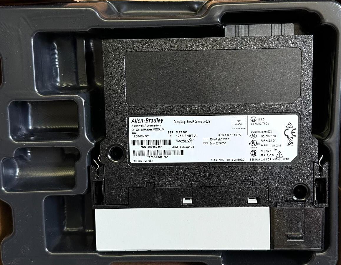Used NNB ALLEN BRADLEY 1756-ENBT /A ControlLogix Enet/IP COMMS BRIDGE MODULE 1756ENBT