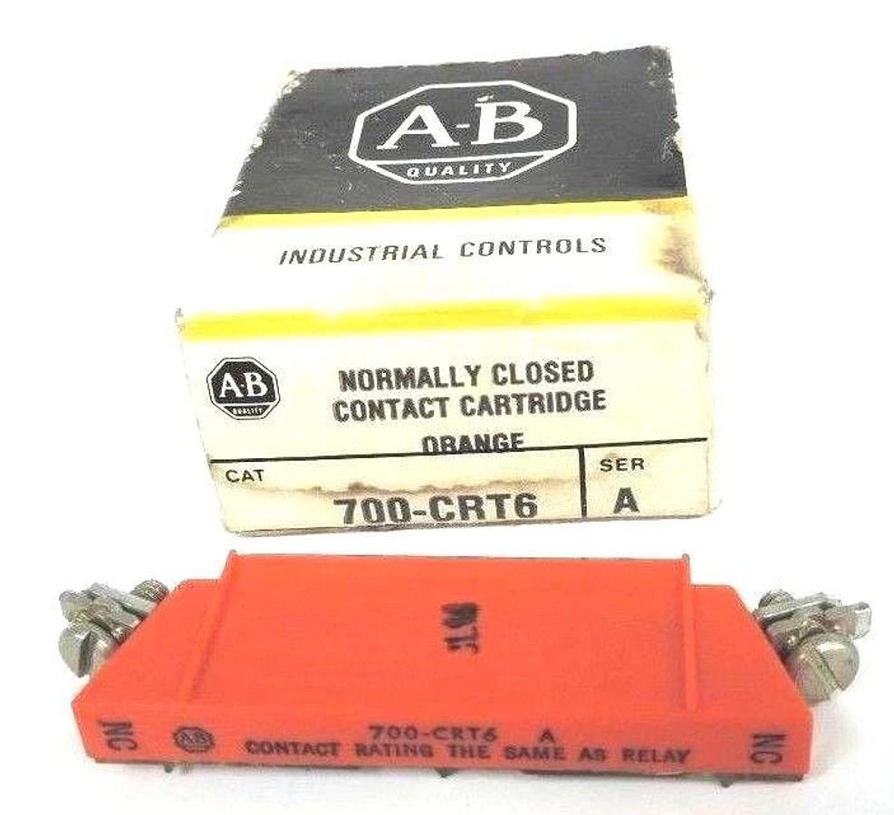 Used NIB ALLEN BRADLEY 700-CRT6 CONTACT CARTRIDGE 700CRT6 SER. A ORANGE