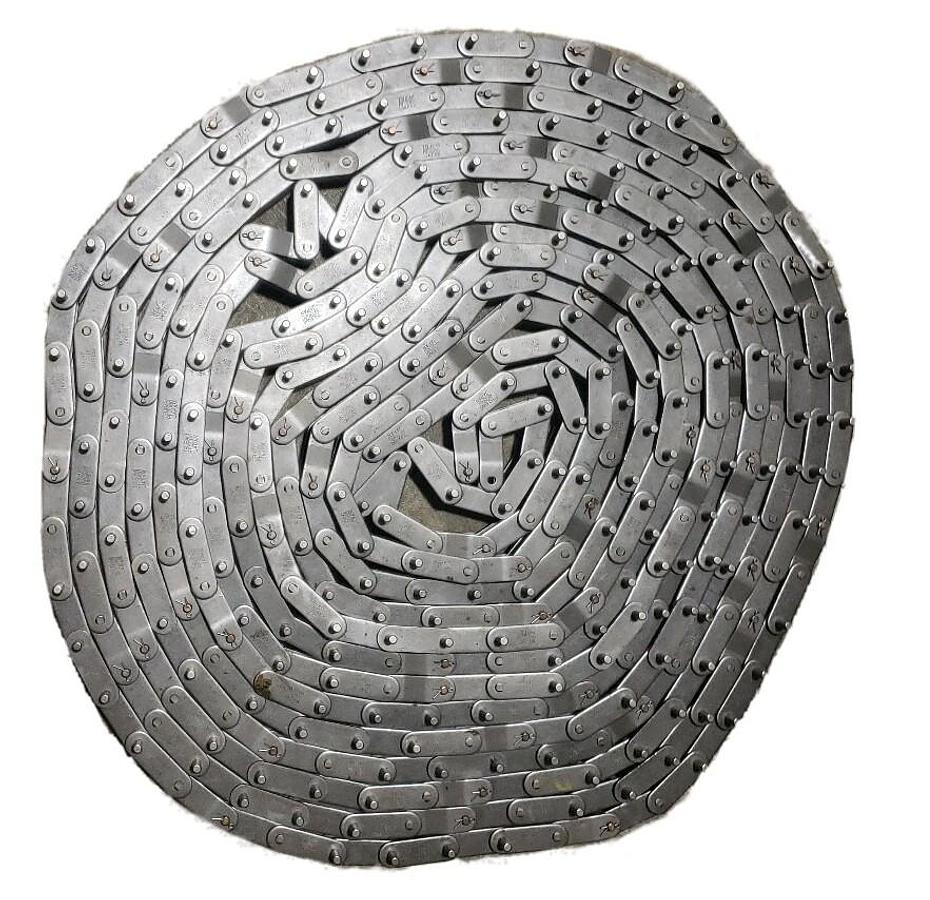Used TSUBAKI RF2060 CONVEYOR ROLLER CHAIN, 1.5IN PITCH, ~49.5FT LENGTH