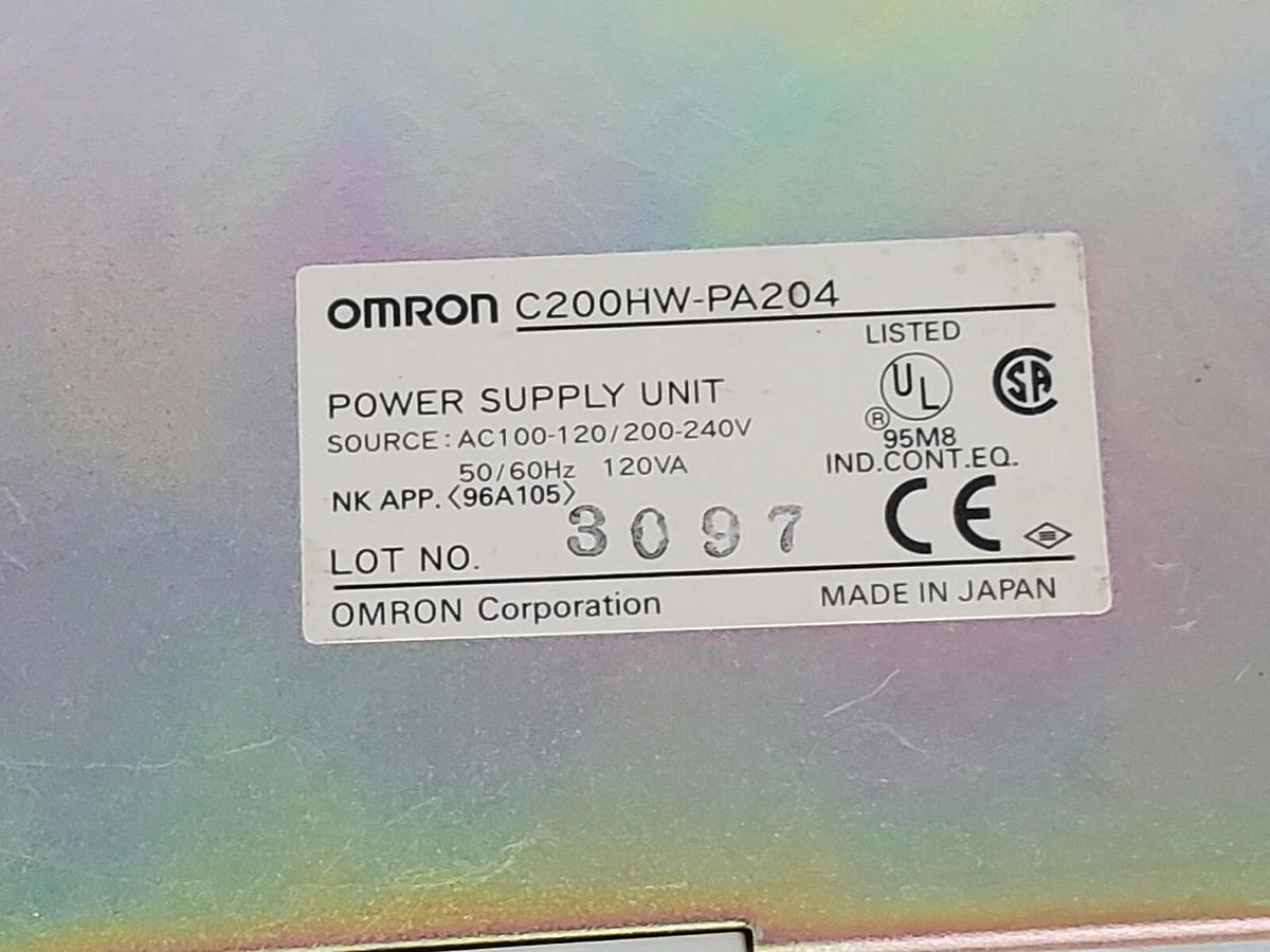 Used OMRON / MICROBAR C200HW-PA204 POWER SUPPLY MINI-TRACKMATE 1PH 115V 10A
