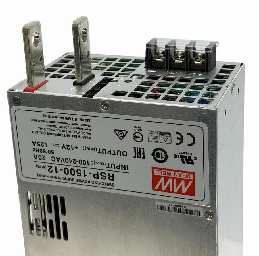 Used NEW MEAN WELL RSP-1500-12 AC/DC Enclosed Single-Output Switching Power Supply