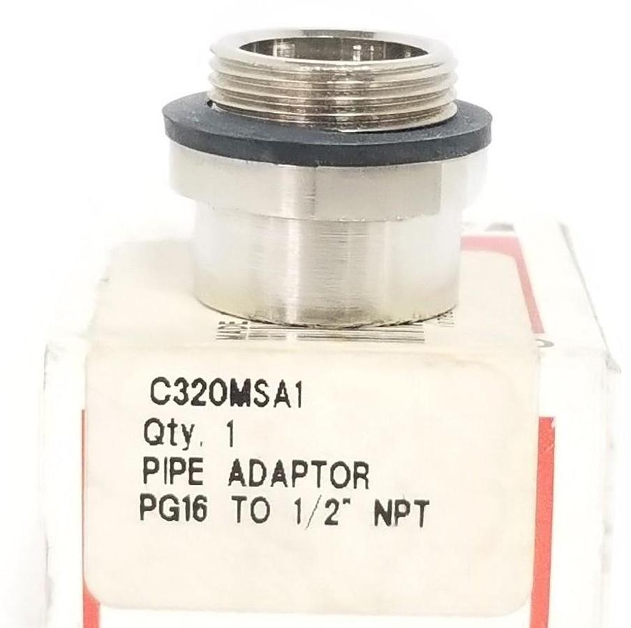 Used NIB EATON CUTLER-HAMMER C320MSA1 PIPE ADAPTOR PG16 TO 1/2'' NPT