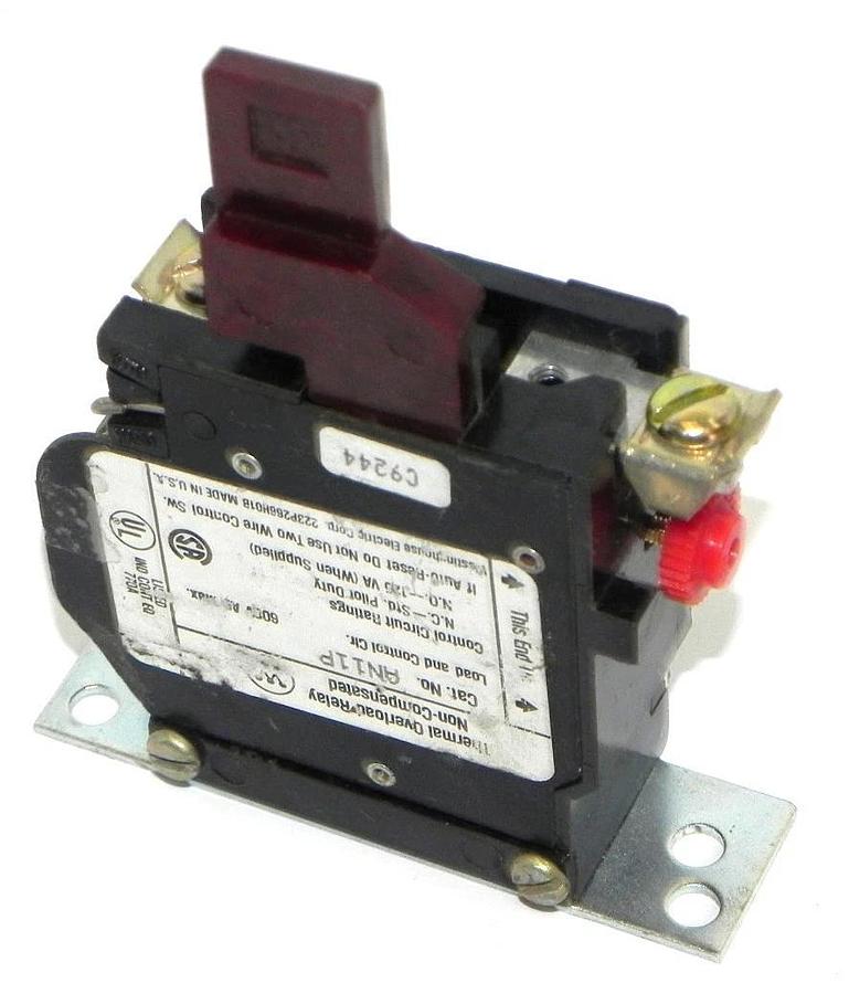 Used WESTINGHOUSE AN11P THERMAL OVERLOAD RELAY 1P NEMA SIZE 1