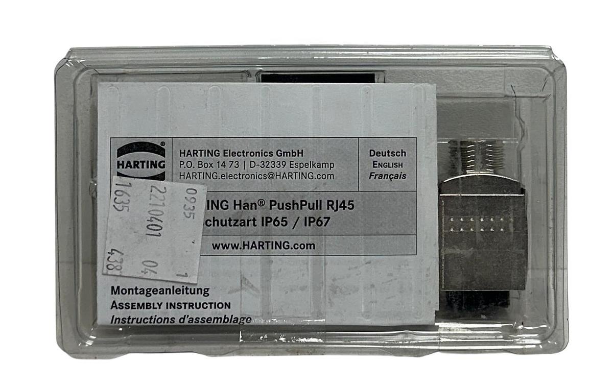 Used HARTING 09352210401 Han PushPull RJ45 CONNECTOR OEM IP65 / IP67 NSMP